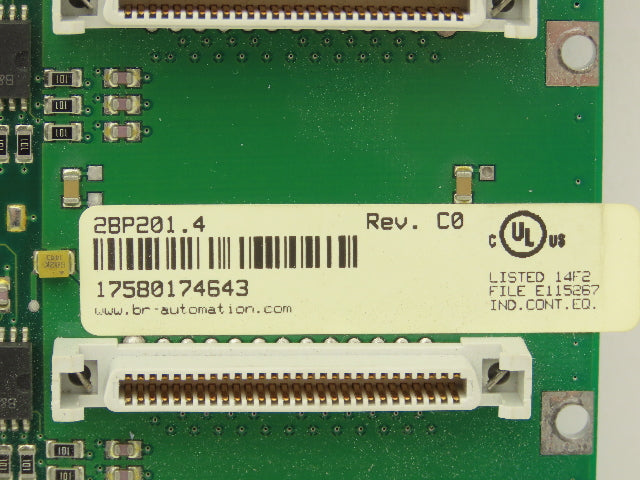 B&R 2BP201.4 PLC PCB Only For Mount Backplane Assembly REV CO