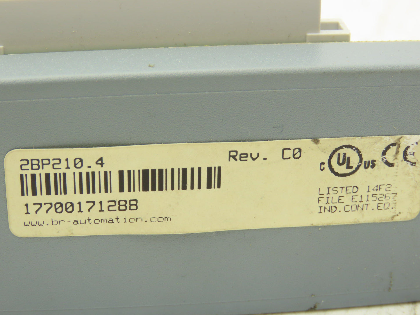 B&R 2BP210.4 PLC Mount Backplane Printed Circuit Board Assembly REV CO Cracked