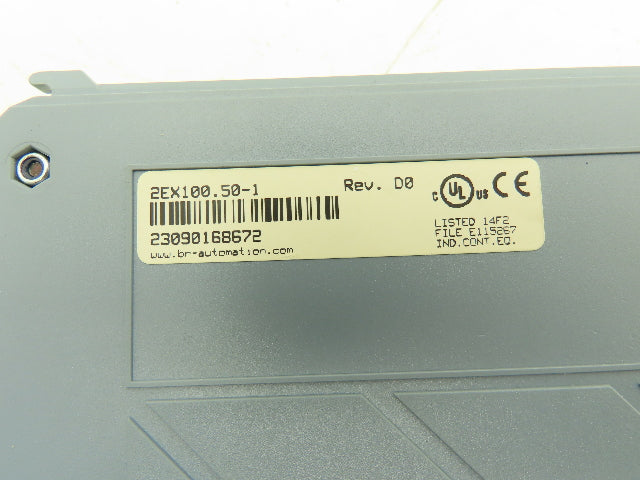 B&R Automation 2EX100.50-1 EX 100 Bus Controller Module Rev DO Cracked Fins