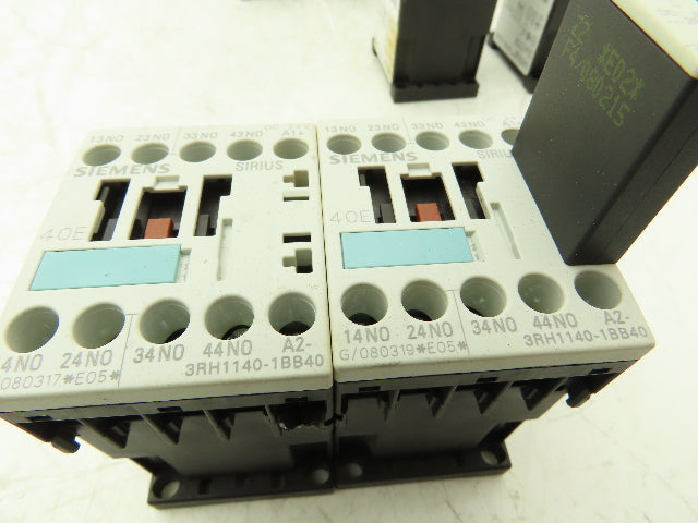 Siemens 3RH1140-1BB40 Auxiliary Contactor Size S00 4NO 600VAC 10A Lot Of 11