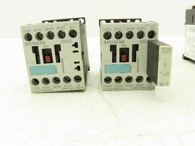 Siemens 3RH1140-1BB40 Auxiliary Contactor Size S00 4NO 600VAC 10A Lot Of 11