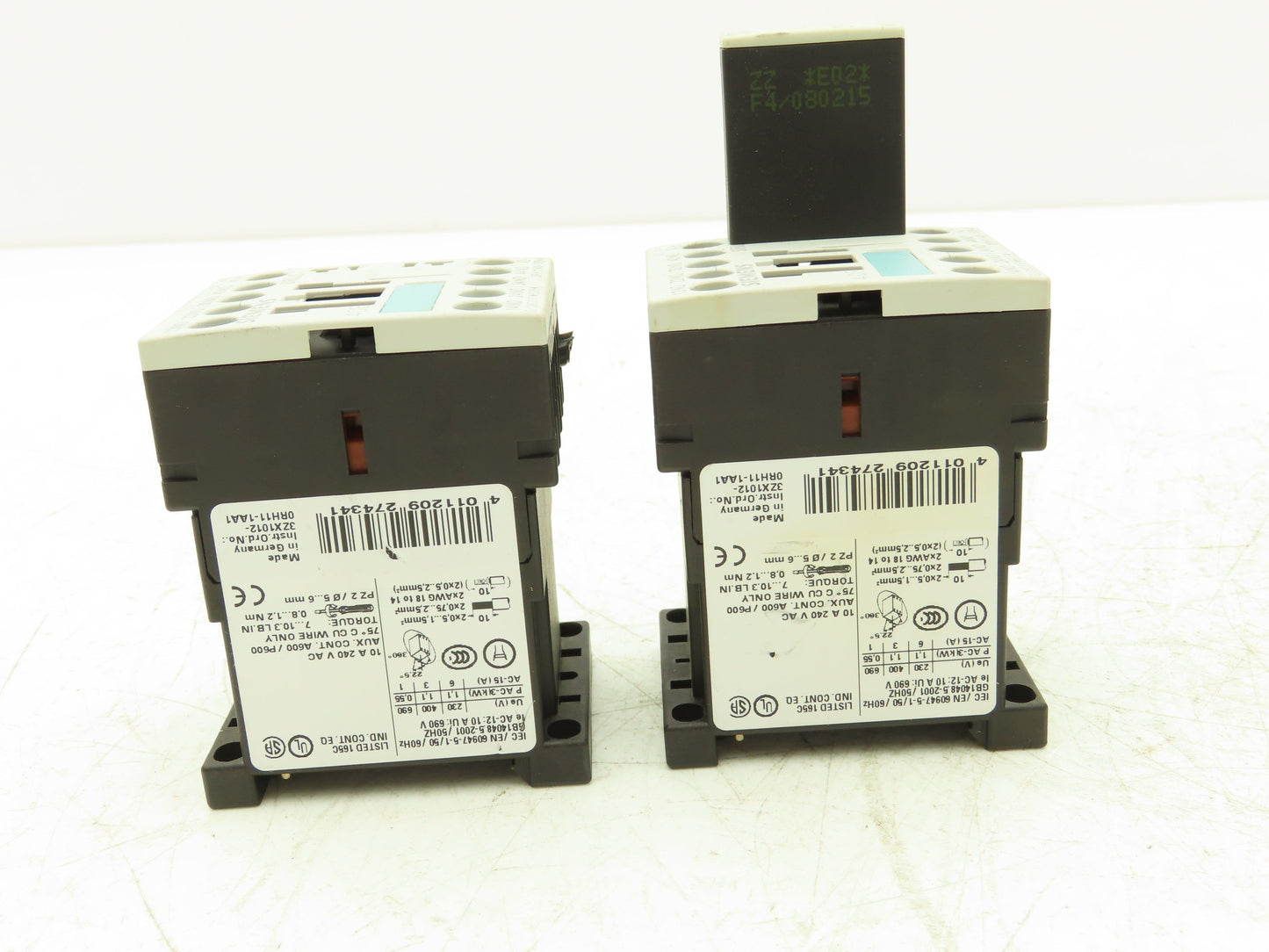 Siemens 3RH1140-1BB40 Auxiliary Contactor Size S00 4NO 600VAC 10A Lot Of 11
