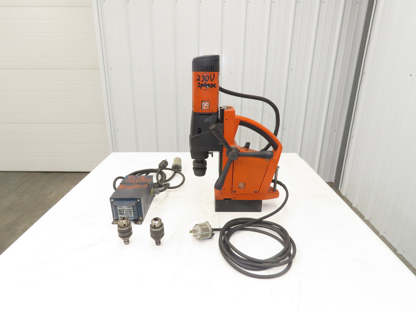 Fein KBM-65-Q 65MM Reversible Magnetic Drill 230V Quick-IN Adaptor