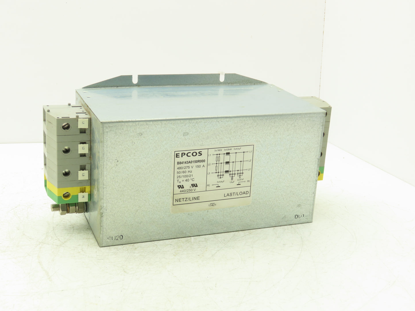 Epcos B84143A0150R000 Line Filter 150A 480/275V 3Ph 6AWG