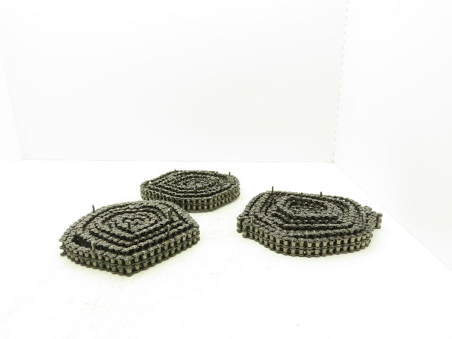 Ruberg #40 Double Roller Attachment Pin Chain Riveted 0.500 Pitch 40' Total