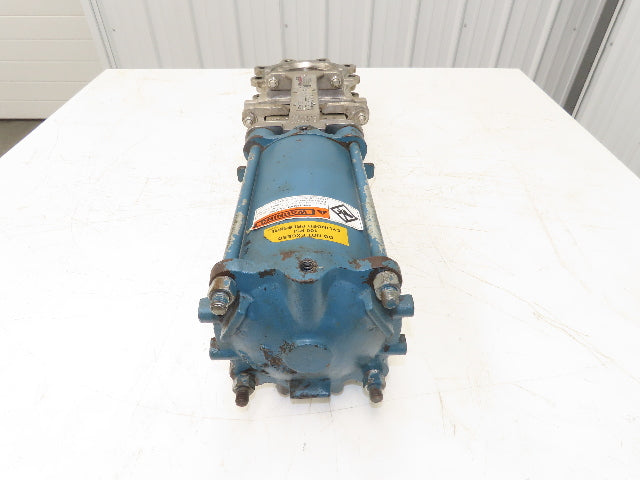 DeZurik 9491288 Knife Gate Valve 5" Pneumatic Cylinder Actuated Lug Flange