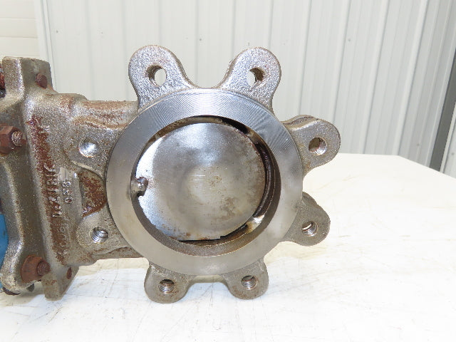 DeZurik 9258998 4" Knife Gate Valve 316 SS Rising Stem Lug Style Fig 824