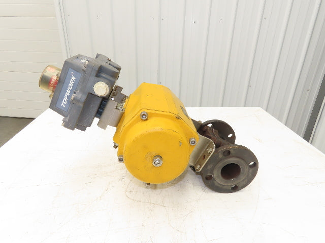 Emerson QS0350.U04STACW Pneumatic Actuator with Tufline 2"Flanged Plug Valve