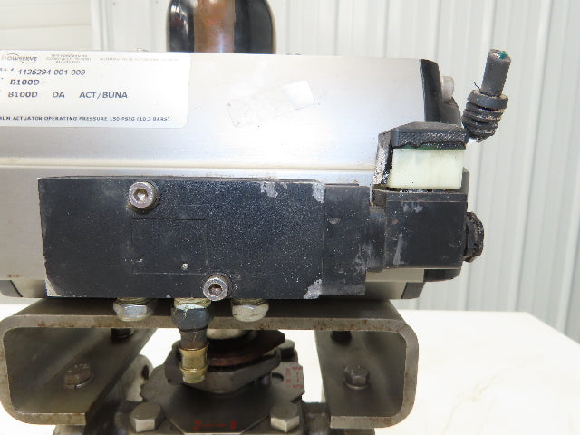 Flowserve B100D Pneumatic Actuator w/Positioner 3 way 2" Idurco Plug Valve