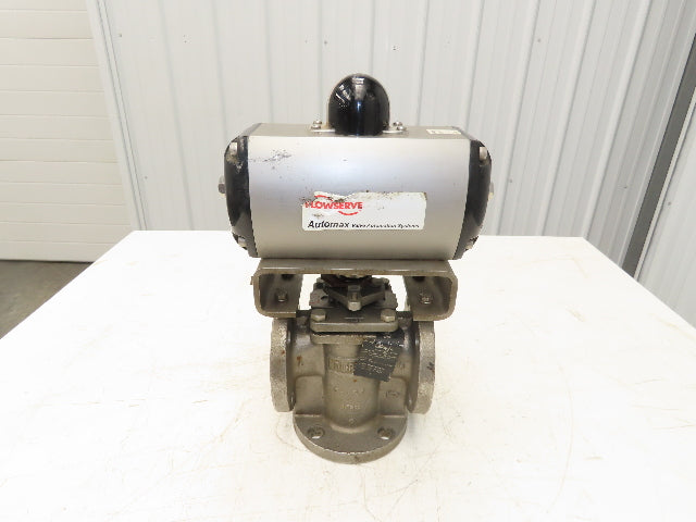 Flowserve B100D Pneumatic Actuator w/Positioner 3 way 2" Idurco Plug Valve