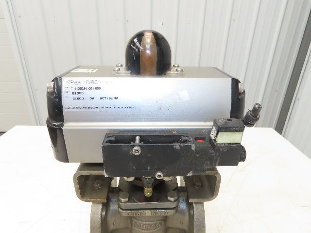 Flowserve B100D Pneumatic Actuator w/Positioner 3 way 2" Idurco Plug Valve