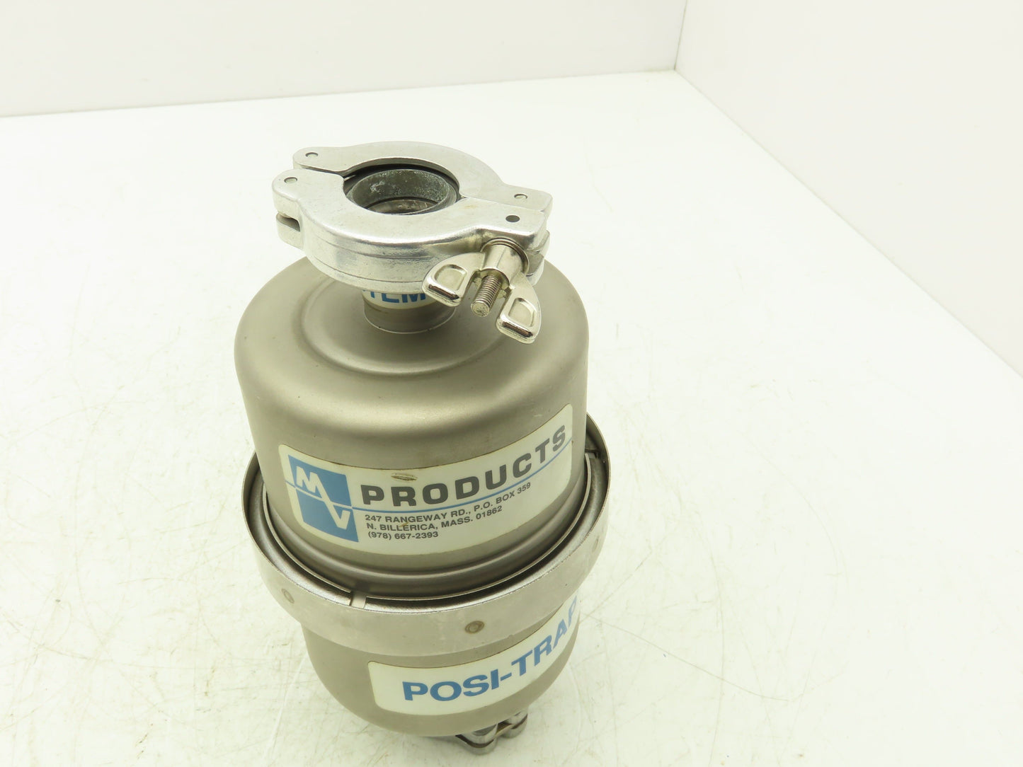 Mass-Vac Products 4" Posi-Trap Inline Vacuum Filter KF25 1"Flange Straight-Thru