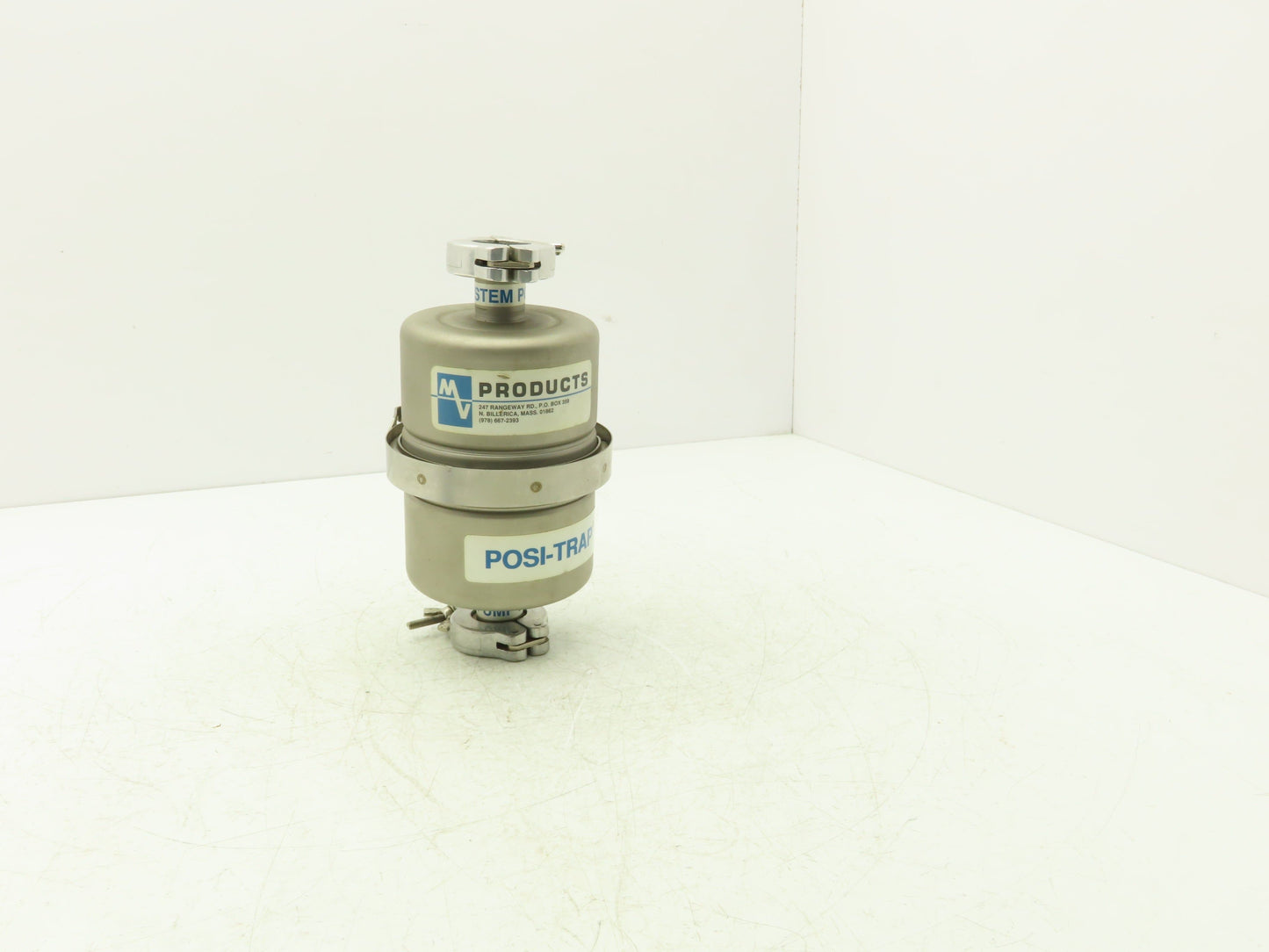 Mass-Vac Products 4" Posi-Trap Inline Vacuum Filter KF25 1"Flange Straight-Thru