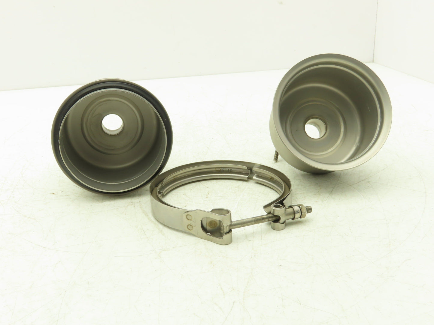 Mass-Vac Products 4" Posi-Trap Inline Vacuum Filter KF25 1"Flange Straight-Thru