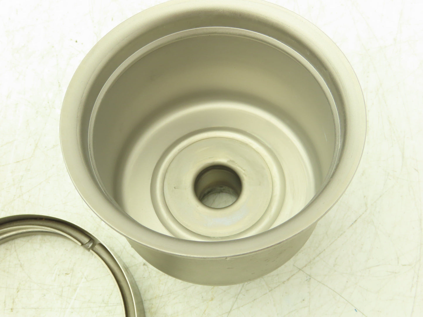 Mass-Vac Products 4" Posi-Trap Inline Vacuum Filter KF25 1"Flange Straight-Thru