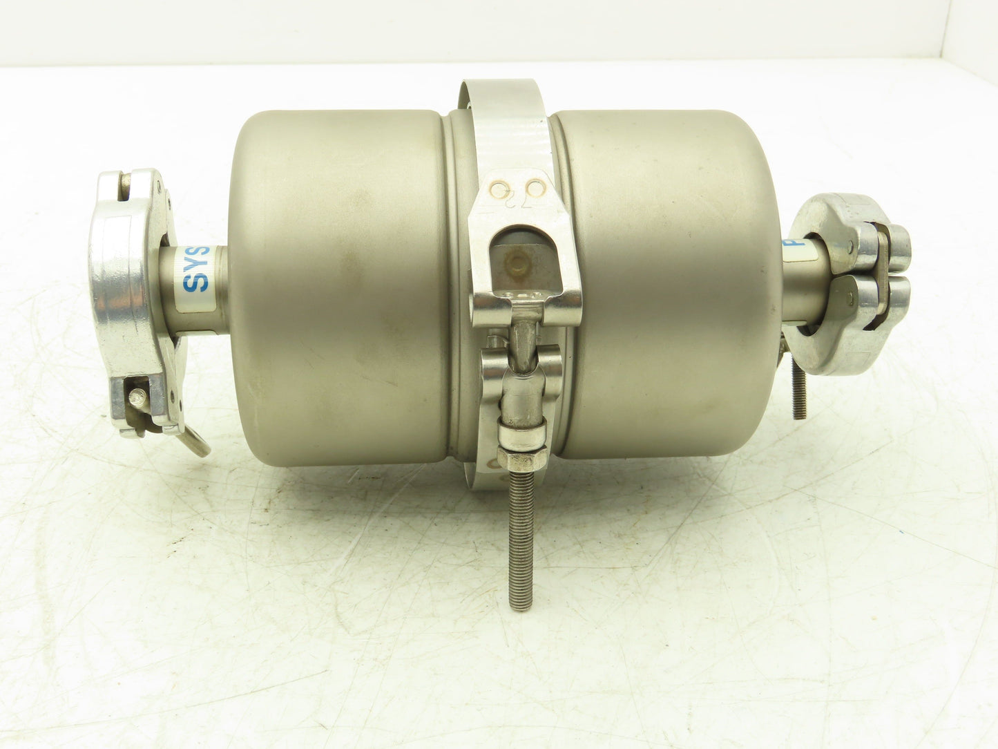 Mass-Vac Products 4" Posi-Trap Inline Vacuum Filter KF25 1"Flange Straight-Thru