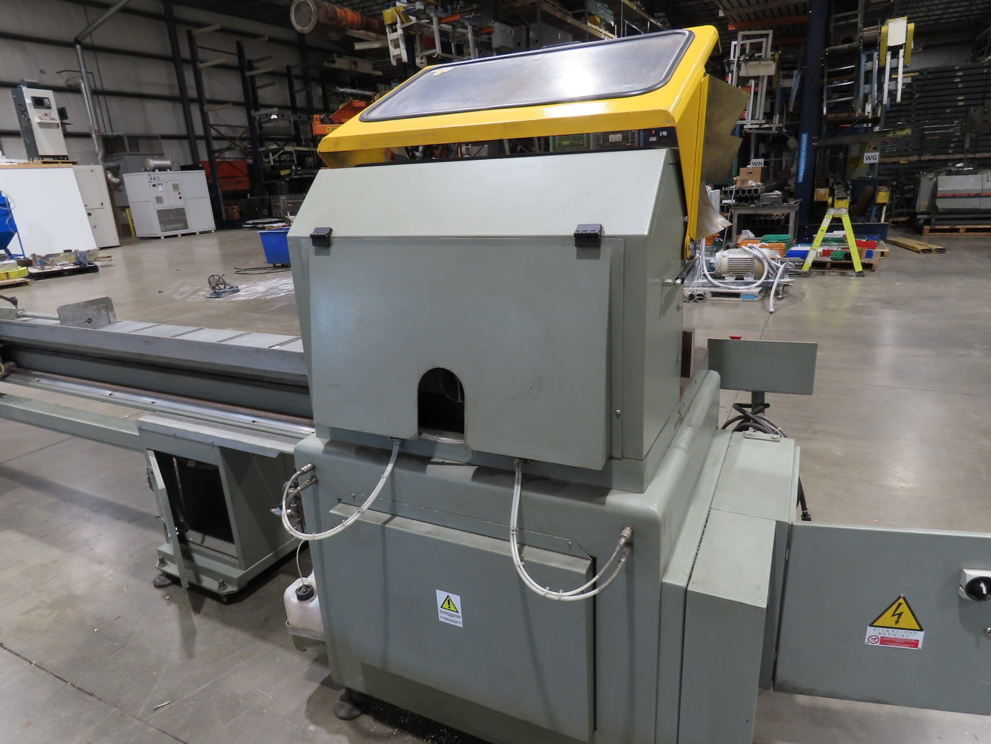 Emmegi SCA550 Single Head Upcut Saw 21.5" Blade 20° Cut Microbo Linear Stop