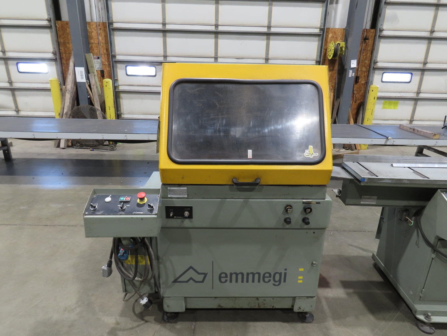 Emmegi SCA550 Single Head Upcut Saw 21.5" Blade 20° Cut Microbo Linear Stop