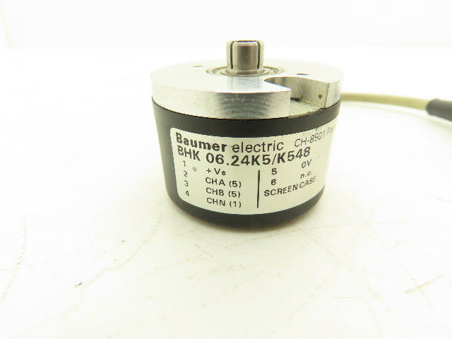 Baumer Electric BHK 06.24K5/K548 Rotary Encoder 6mm Blind Hollow Shaft P084
