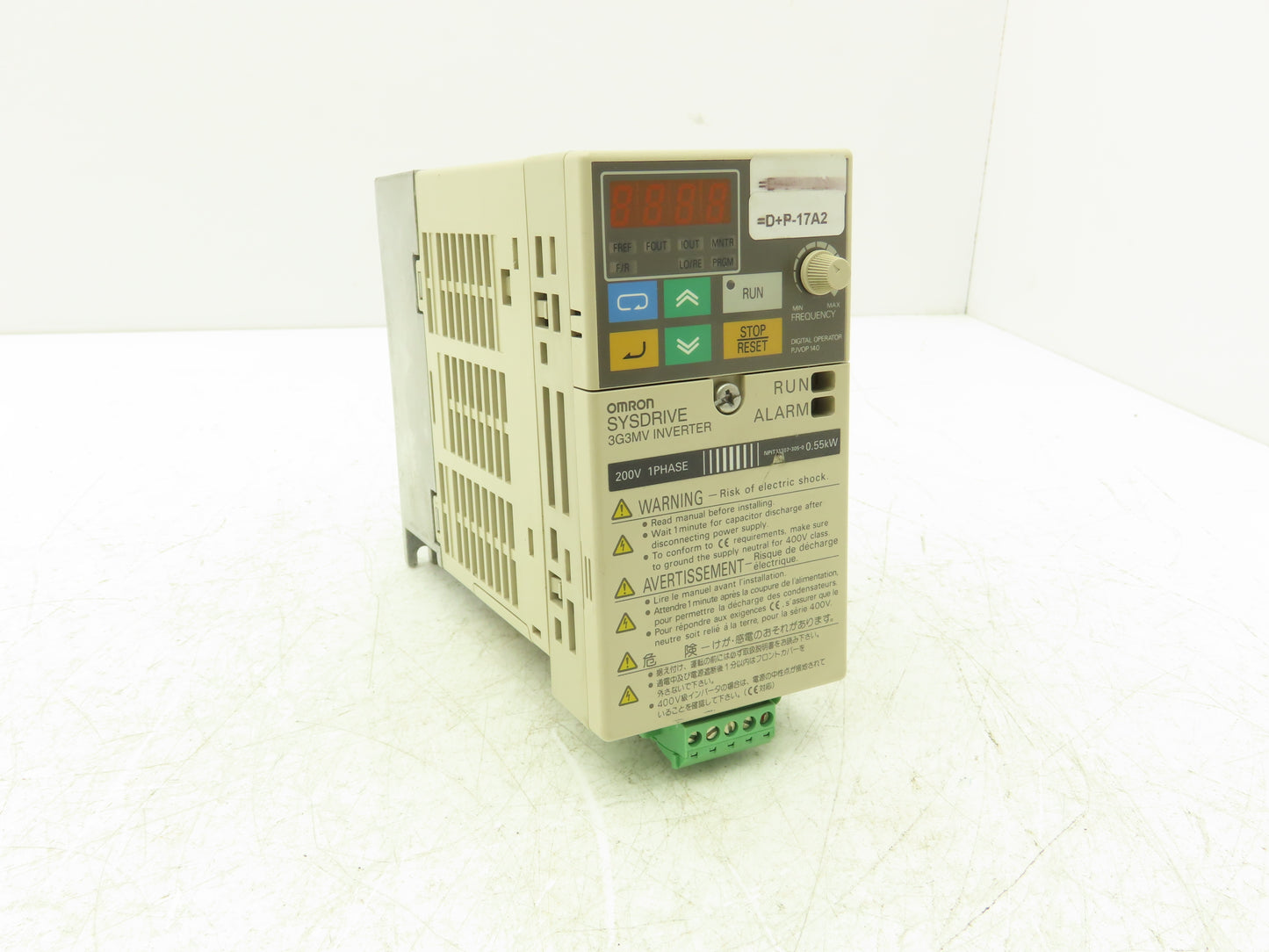 Omron 3G3MV-AB004 Sysdrive VFD Inverter AC Drive .55Kw 240V 1PH In 3PH Out