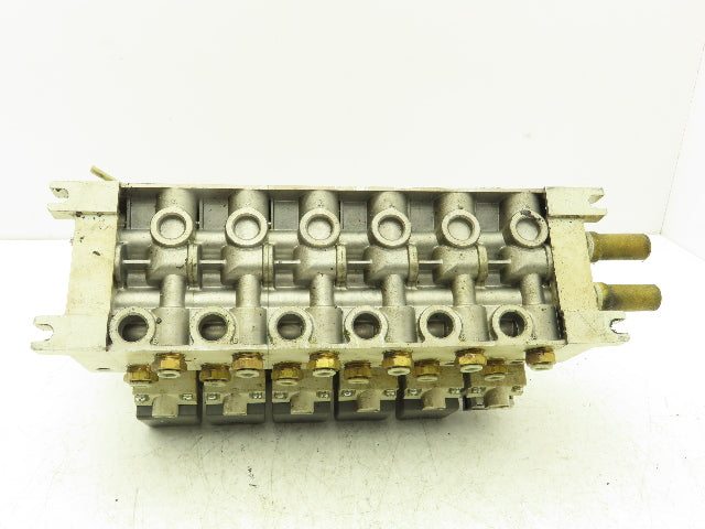 SMC VQ7-6-FG-D-3Z Double Solenoid Valve 6-Station Manifold Assy 5/2-way 24VDC