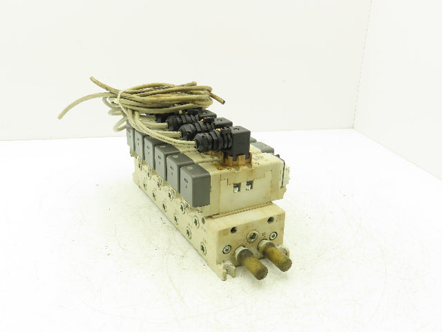 SMC VQ7-6-FG-D-3Z Double Solenoid Valve 6-Station Manifold Assy 5/2-way 24VDC