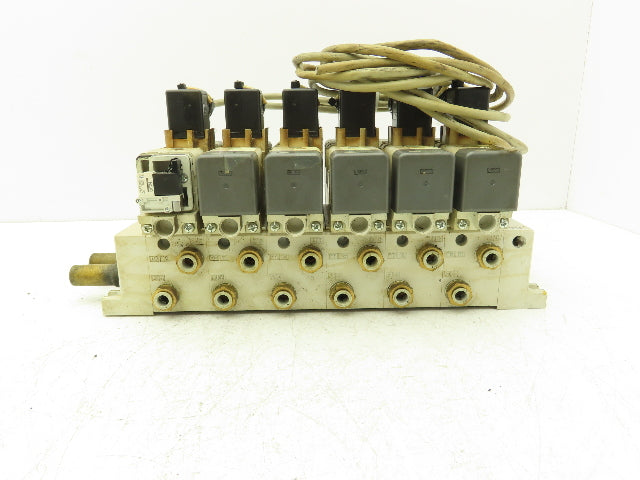 SMC VQ7-6-FG-D-3Z Double Solenoid Valve 6-Station Manifold Assy 5/2-way 24VDC