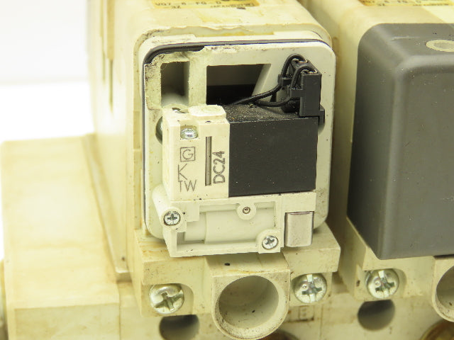 SMC VQ7-6-FG-D-3Z Double Solenoid Valve 6-Station Manifold Assy 5/2-way 24VDC