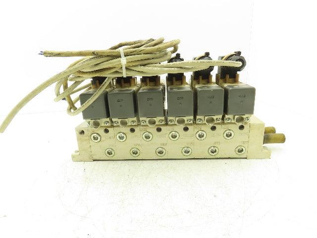 SMC VQ7-6-FG-D-3Z Double Solenoid Valve 6-Station Manifold Assy 5/2-way 24VDC