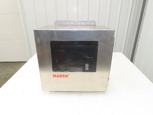 Marsh 17x16x10" Stainless Steel Industrial Computer Monitor Enclosure