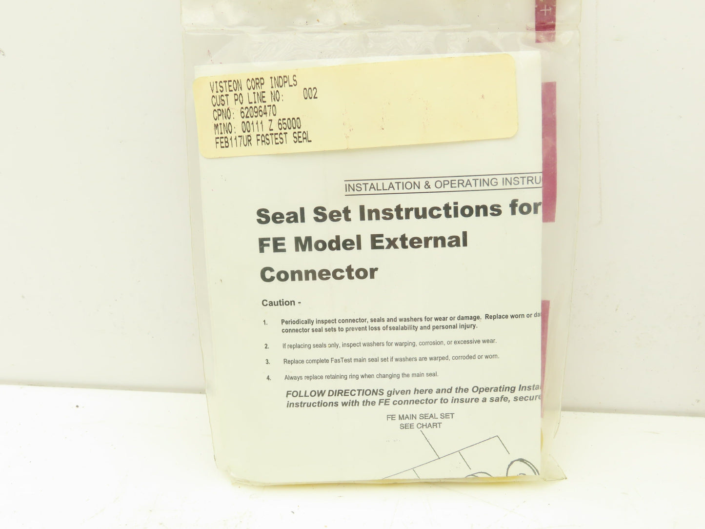 FasTest FEB117UR Bulk Urethane Seal Kit .591-.669 Lot of 3 Sets