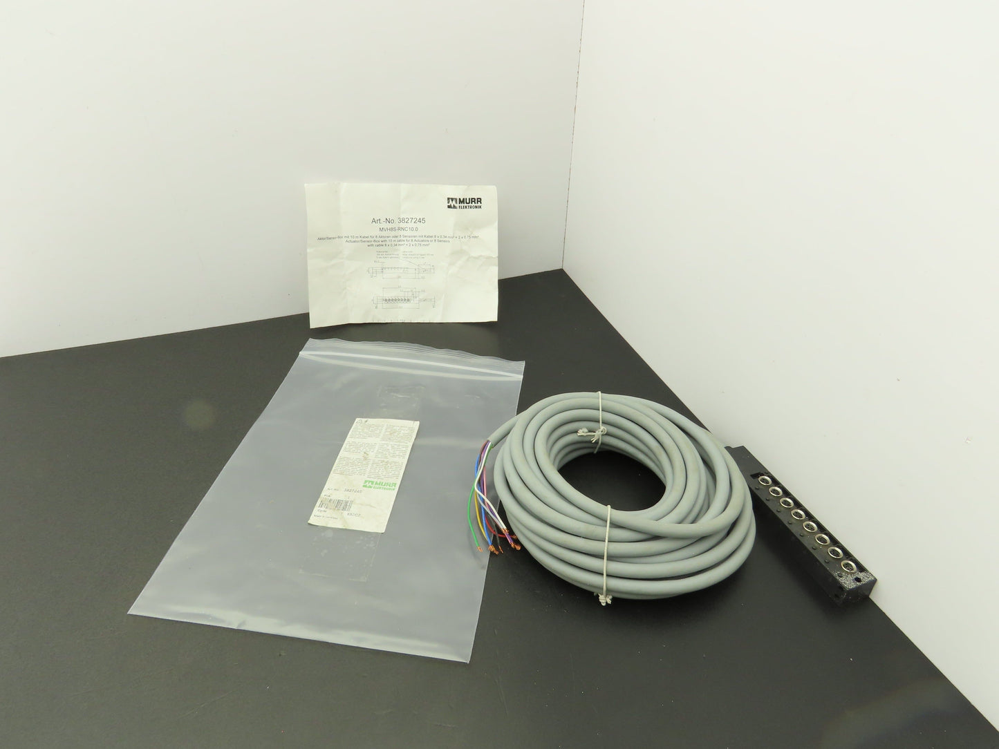 Murr Elektronik 3827245 8-Way M8 Connector Sensor Distribution Box 10M Cable