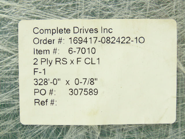 Mulhern 6-7010 Flat Conveyor Belt 22mm x 328' Green Nylon Fabric Machine Tape