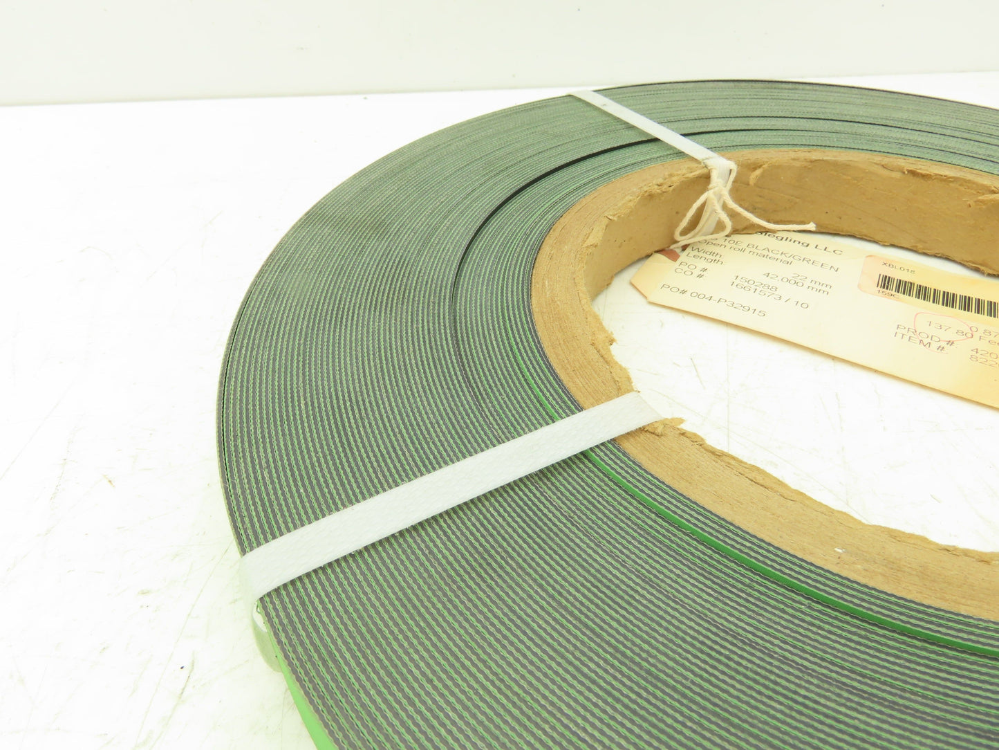 Forbo Siegling TG 10E Flat Conveyor Belt 22mm x 137' Green Fabric Machine Tape