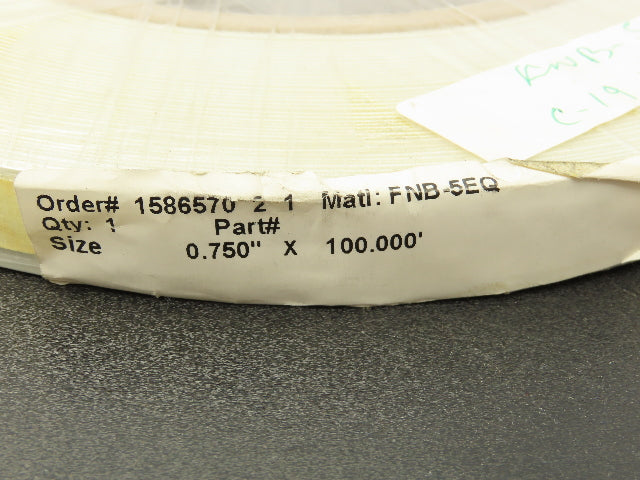 Habasit FNB-5EQ Flat Conveyor Belt 3/4" x 100' White Machine Tape