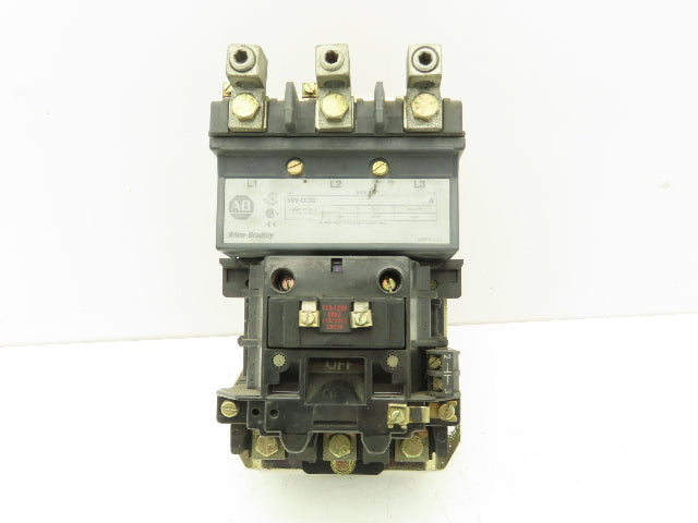 Allen Bradley 509-DOD Size 3 Motor Starter Contactor 120V Coil 90A 50Hp 600VAC
