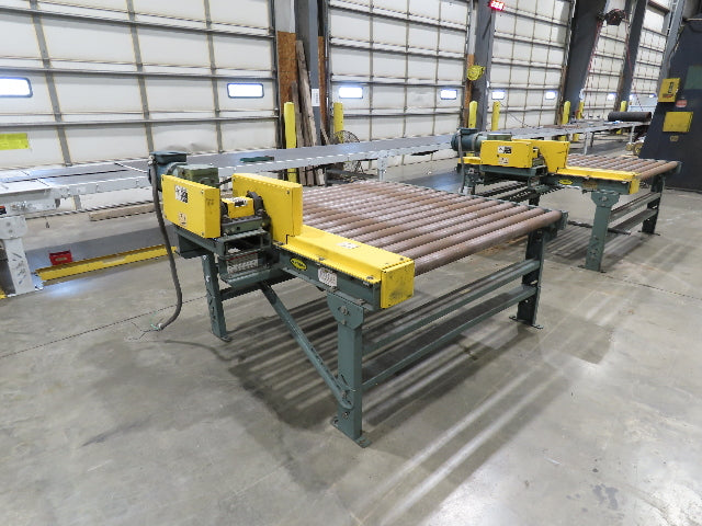 Hytrol Pallet Conveyor 2.5" Roller 51"BF x 5'L 460V Chain Drive 36fpm 30-36"H