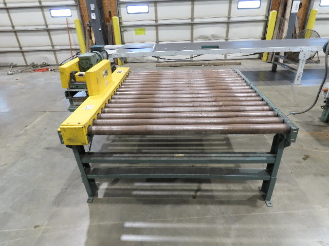 Hytrol Pallet Conveyor 2.5" Roller 51"BF x 5'L 460V Chain Drive 36fpm 30-36"H