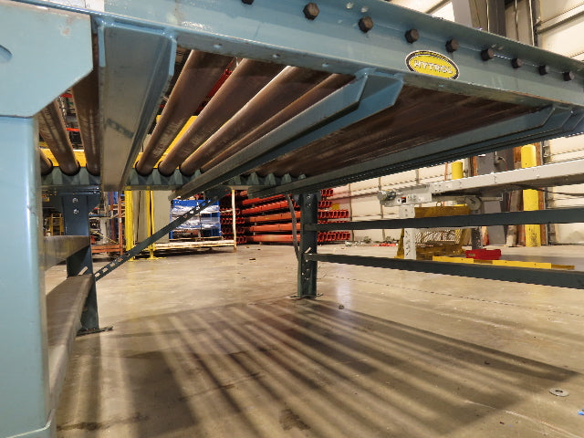 Hytrol Pallet Conveyor 2.5" Roller 51"BF x 5'L 460V Chain Drive 36fpm 30-36"H