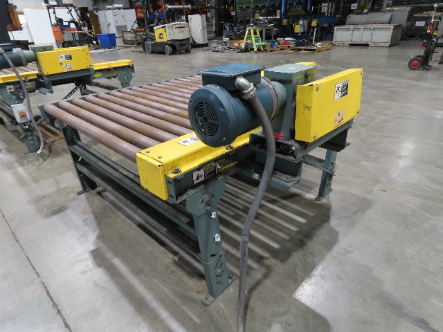 Hytrol Pallet Conveyor 2.5" Roller 51"BF x 5'L 460V Chain Drive 36fpm 30-36"H
