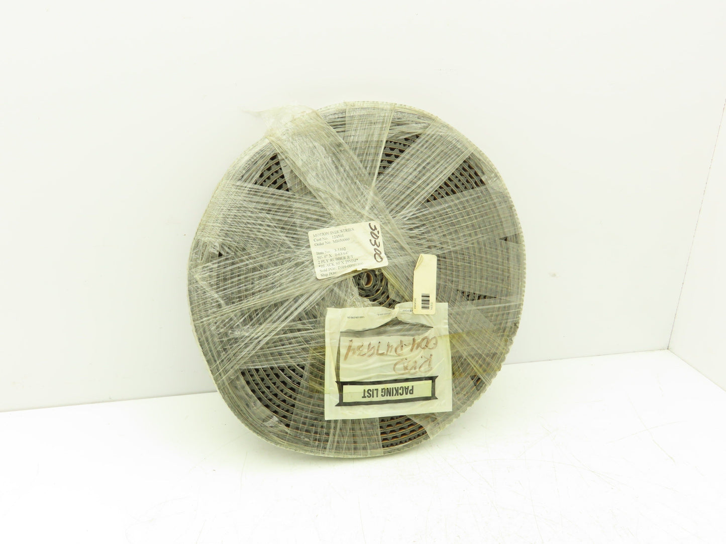 Mulhern 3-1102 Flat Conveyor Belt 63/64" x 50' Black Machine Tape