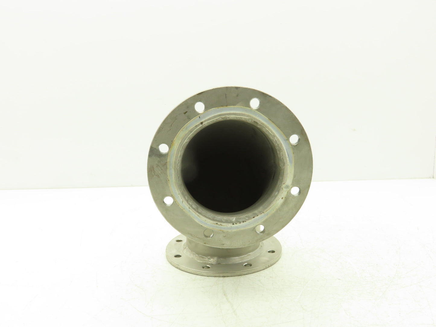 90° Elbow Pipe Fitting 4" Flanged Aluminum 8-Bolt