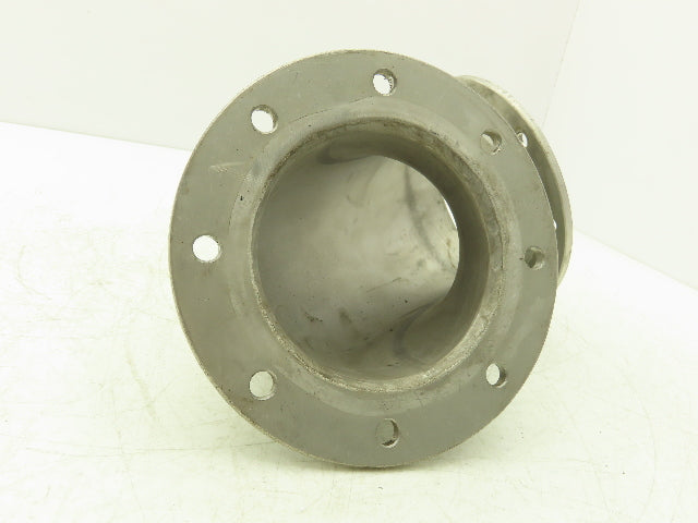90° Elbow Pipe Fitting 4" Flanged Aluminum 8-Bolt