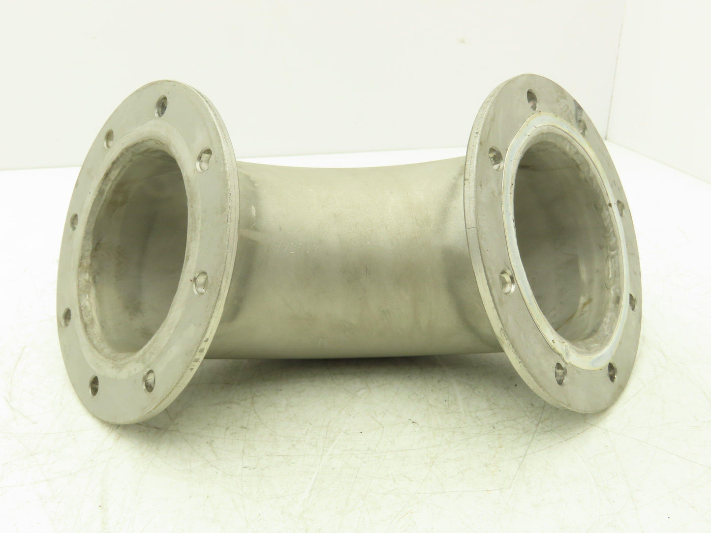 90° Elbow Pipe Fitting 4" Flanged Aluminum 8-Bolt