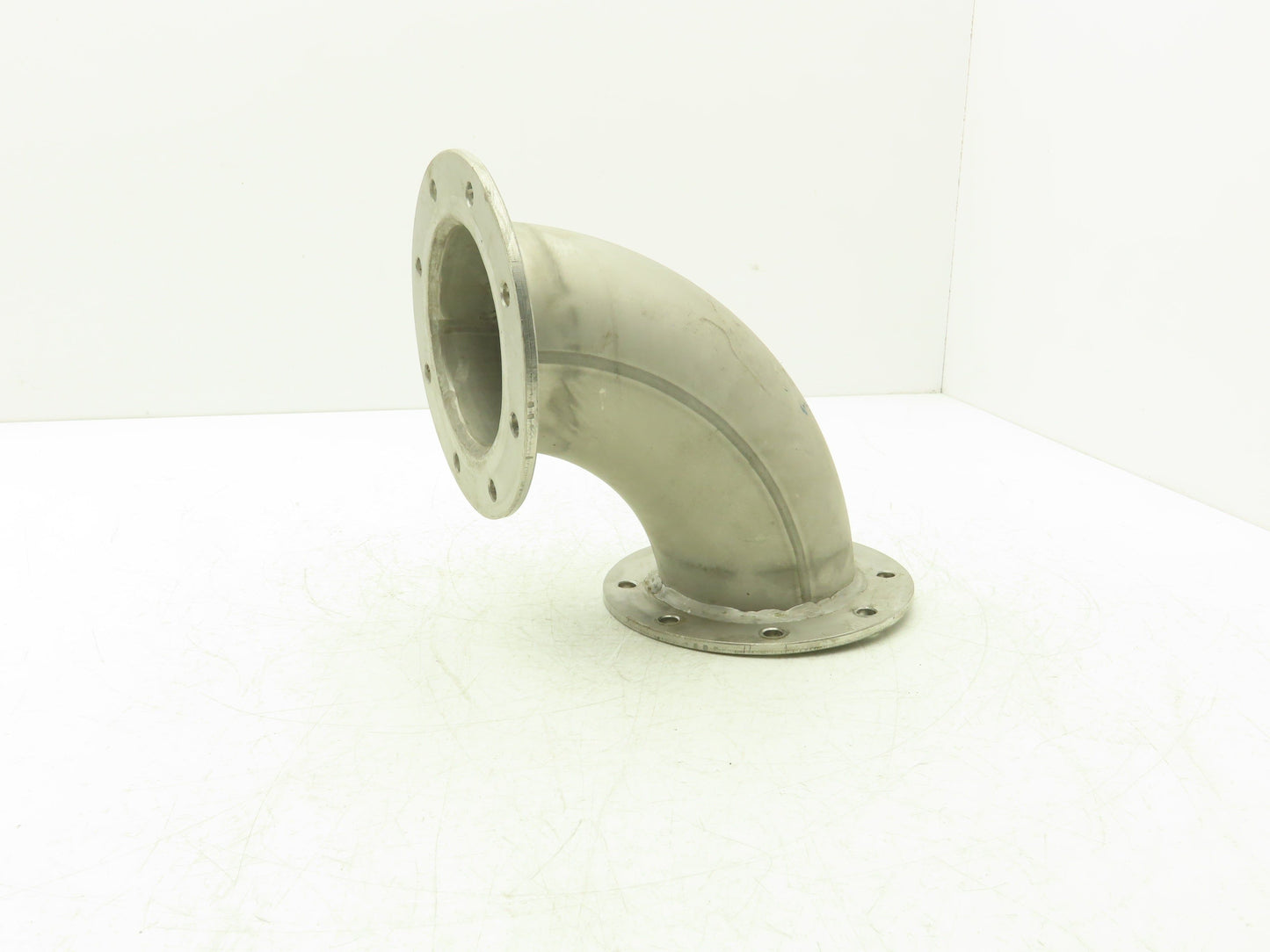 90° Elbow Pipe Fitting 4" Flanged Aluminum 8-Bolt