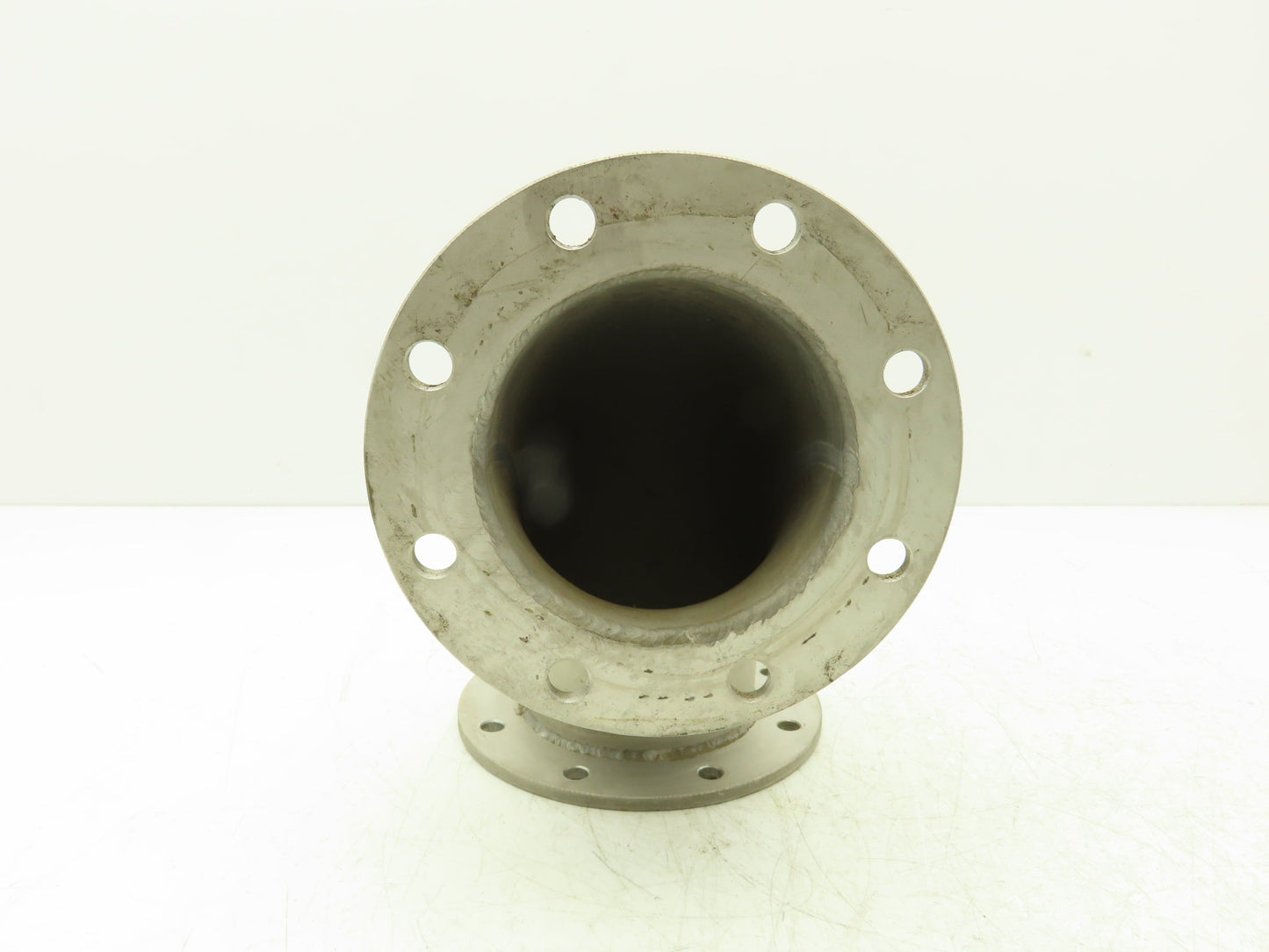 90° Elbow Pipe Fitting 4" Flanged Aluminum 8-Bolt
