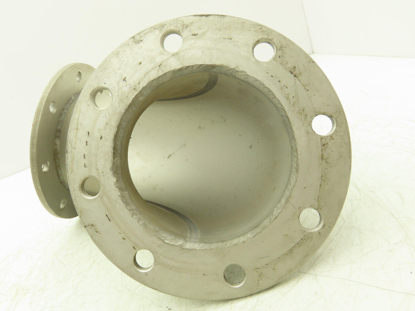 90° Elbow Pipe Fitting 4" Flanged Aluminum 8-Bolt