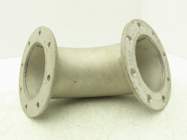 90° Elbow Pipe Fitting 4" Flanged Aluminum 8-Bolt