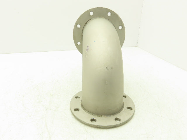 90° Elbow Pipe Fitting 4" Flanged Aluminum 8-Bolt