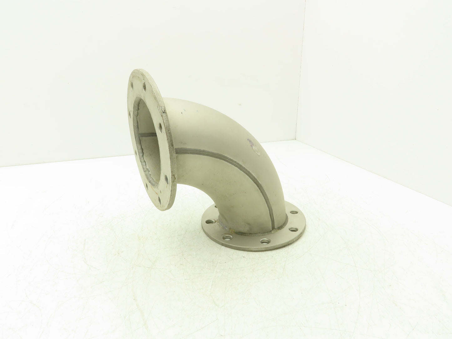 90° Elbow Pipe Fitting 4" Flanged Aluminum 8-Bolt